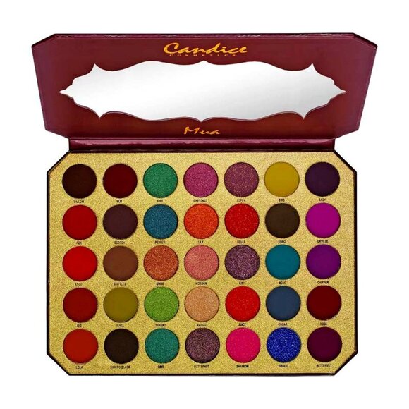Be MUA - Candice Cosmetics Eyeshadow Palette – Pro 35 Colors - Picture 1 of 3
